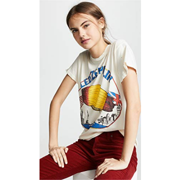 MADEWORN ROCK Women's Led Zeppelin Tee - Stylish Jersey Fit