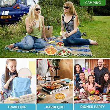 28pcs Eco-Friendly Wheat Straw Dinnerware Set for 4