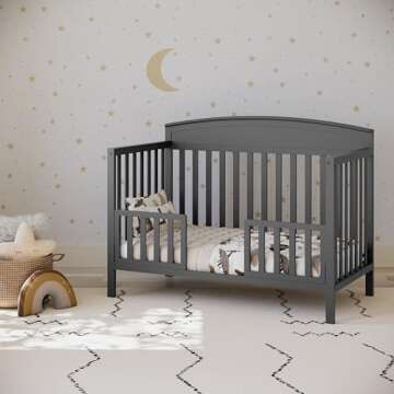 Graco Benton 5-in-1 Convertible Crib in Gray for Easy Transition