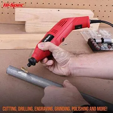 Hi-Spec Power Rotary Tool Kit Set 130W with 121 Piece Dremel Compatible Bit Accessories. Drill, Cut, Trim, Grind & Sand in DIY Repairs, Hobbies & Craftwork