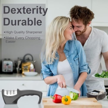 4-in-1 Knife Sharpener Kit for Kitchen Knives & Safety