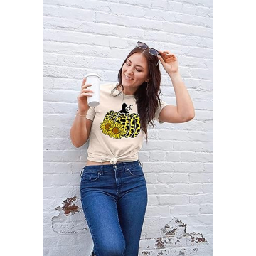 Halloween Pumpkin Graphic Tee for Women | cozy chic