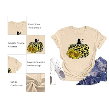 Halloween Pumpkin Graphic Tee for Women | cozy chic