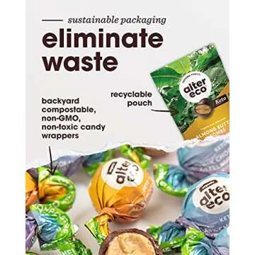 Alter Eco Almond Butter Bombs - Organic Dark Chocolate - Healthy Snacks for Adults - 9 Individually Wrapped Snacks - No Gluten, Preservatives, or GMOs - Keto - Low-Carb & Low-Sugar