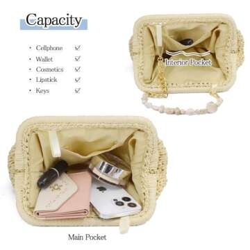 Aovtero Straw Purse - Versatile Summer Handbag