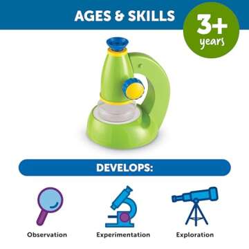 Learning Resources Primary Science Viewscope, Microscope for Kids, Beginner Microscope, Ages 3+