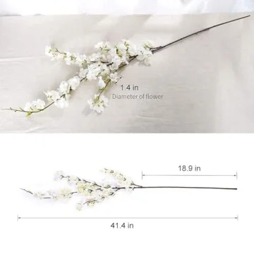 YIBELAAT 40 inch Cherry Blossom Branches - 4PCS Elegance