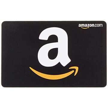 Amazon.com Gift Card in a Silver Reveal (Classic Black Card Design)