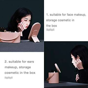 Travel Makeup Bag Organizer Travel Makeup Case Organizer with LED Light Mirror, Makeup Organizer Bag...