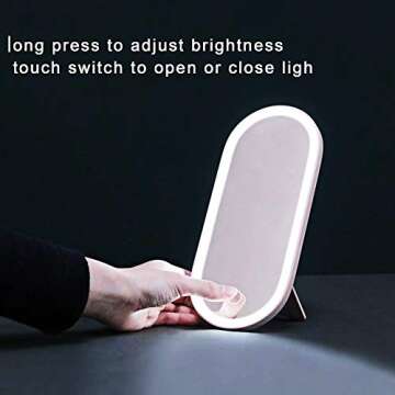 Travel Makeup Bag Organizer Travel Makeup Case Organizer with LED Light Mirror, Makeup Organizer Bag Makeup Travel Bag Makeup Train Case Portable Travel Cosmetic Bag Jewelry Organizer