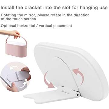 Travel Makeup Bag Organizer Travel Makeup Case Organizer with LED Light Mirror, Makeup Organizer Bag Makeup Travel Bag Makeup Train Case Portable Travel Cosmetic Bag Jewelry Organizer