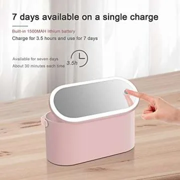 Travel Makeup Bag Organizer Travel Makeup Case Organizer with LED Light Mirror, Makeup Organizer Bag Makeup Travel Bag Makeup Train Case Portable Travel Cosmetic Bag Jewelry Organizer