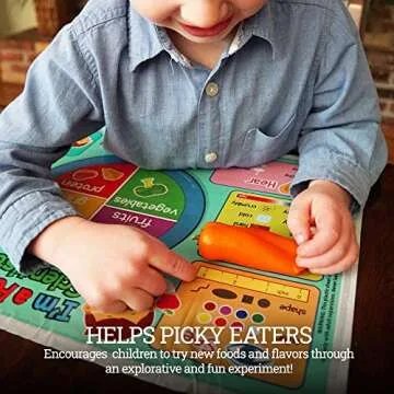 Klean Kids Food Scientist Disposable Placemats for Toddlers and Baby (40 Pack) - Fun Life Skills Educational Mat - Disposable Table Mats for Nonverbal Students and Children