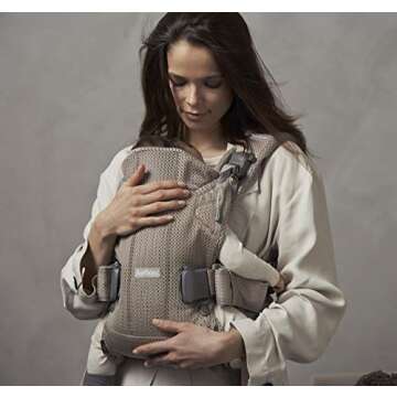 BABYBJÖRN New Baby Carrier One Air 2019 Edition, Mesh, Greige