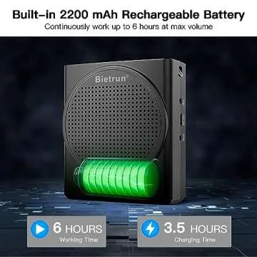 Bluetooth Voice Amplifier for Teachers, Portable Rechargeable Mini Voice Amplifier with Wired Microphone Headset, PA System Megaphone Speaker for Teachers, Singing, Training, Presentation, Tour Guide