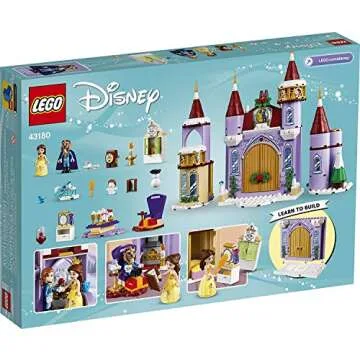 LEGO Disney Belle’s Castle Winter Celebration Building Kit for Kids 4+