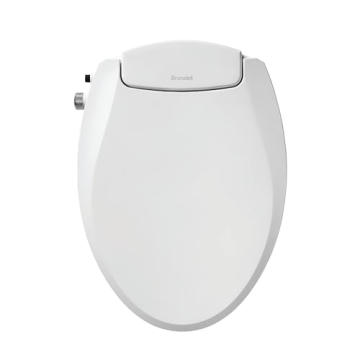 Brondell Bidet Toilet Seat Non-Electric Swash Ecoseat, Fits Elongated Toilets, White - Dual Nozzle S...