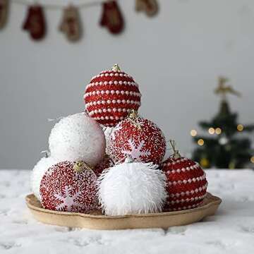 16pcs Shatterproof Foam Christmas Tree Balls 80mm