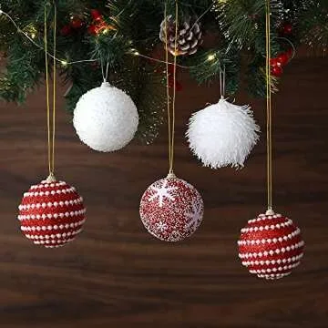 16pcs Shatterproof Foam Christmas Tree Balls 80mm