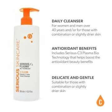 Gentle C3 Vitamin C Facial Cleanser for Mature & Dry Skin - 12 oz.