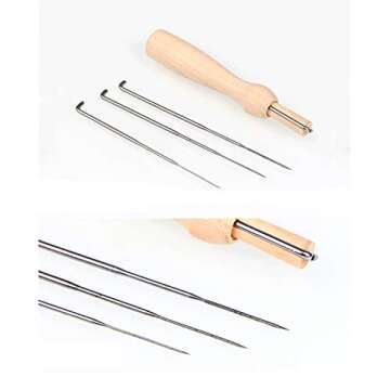 30 Pcs Needle Felting Kit, Wool Felting Needles Tool, Needle Felting Supplies, Wool Felting Supplies Needle Felting Tool, 3 Sizes Felting Needles 3.58/3.39/3.07 inch