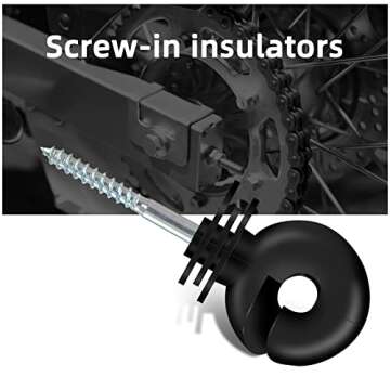 VinBee 20pcs Black Electric Fence Insulator for Secure Fencing