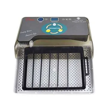 RV77 Automatic Egg Incubator, Clear Digital Display Egg Hatcher with Temperature Control, 12-24 Egg Digital Poultry General Purpose Incubators for Chicken, Ducks, Birds & More