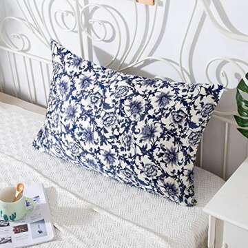 SLPBABY Silk Pillowcase for Hair and Skin with Hidden Zipper Print (Queen, Pattern13)