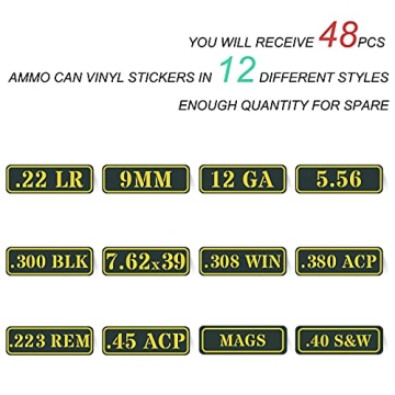 Aolamegs Vinyl Sticker Set for Ammo Storage Labels