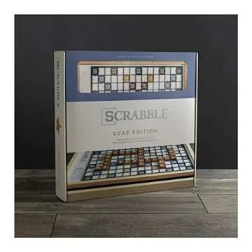 Scrabble Luxe Maple Edition with Rotating Cabinet