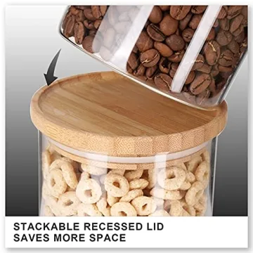 Coccot 5-Pack Airtight Glass Food Storage Jars