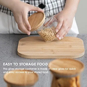 Coccot 5-Pack Airtight Glass Food Storage Jars