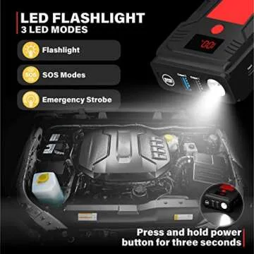 Foxpeed G29 Jump Starter 2500A 21000mAh 12V Car Jump Starter for up to 8L Gas, 6.5L Diesel Engine with LED Display USB QC3.0 Portable Car Booster Pack for Various Vehicles