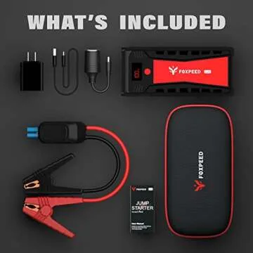 Foxpeed G29 Jump Starter 2500A 21000mAh 12V Car Jump Starter for up to 8L Gas, 6.5L Diesel Engine with LED Display USB QC3.0 Portable Car Booster Pack for Various Vehicles