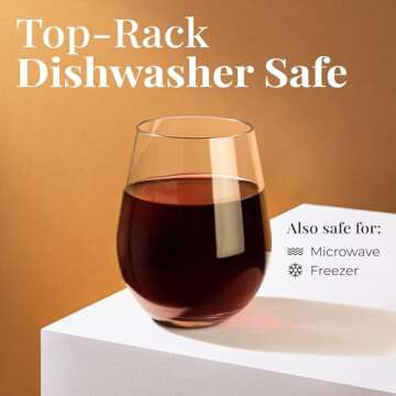 Vivocci Unbreakable Outdoor Wine Glasses - Durable & Stylish