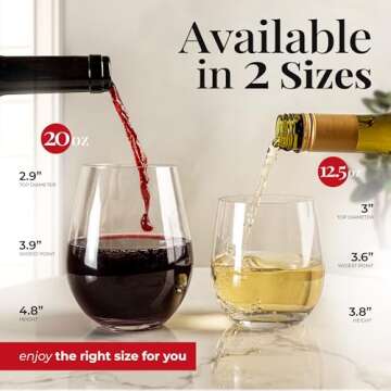 Vivocci Unbreakable Outdoor Wine Glasses - Durable & Stylish