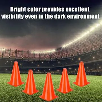 9 Inch Cones Sports, 15 Pack Orange Soccer Cones Training Agility Field Marker Plastic Traffic Cones for Football Basketball Drills Multipurpose Practice, Indoor Outdoor Games Activity Party Events