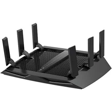 NETGEAR Nighthawk X6 Smart Wi-Fi Router (R8000) - AC3200 Tri-band Wireless Speed (Up to 3200 Mbps) | Up to 3500 Sq Ft Coverage & 50 Devices | 4 x 1G Ethernet and 2 USB ports | Armor Security