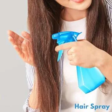 DilaBee Plastic Spray Bottles - 8oz (2 Pack) Water Spray Bottle for Hair, Gardening, Grilling & Cleaning Solution - Empty Spray Bottles for Pet Correction - Spray Bottle BPA Free (Blue-Red)