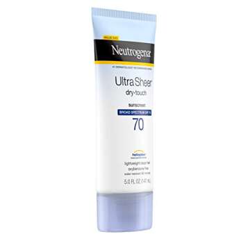 Neutrogena Ultra Sheer SPF 70 Sunscreen Lotion - Non-Greasy, Light & Water Resistant