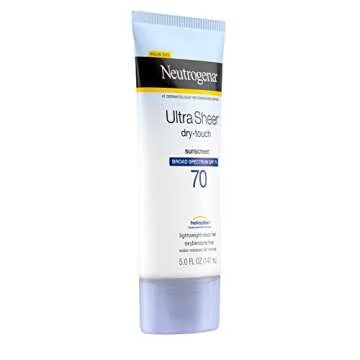 Neutrogena Ultra Sheer SPF 70 Sunscreen Lotion - Non-Greasy, Light & Water Resistant