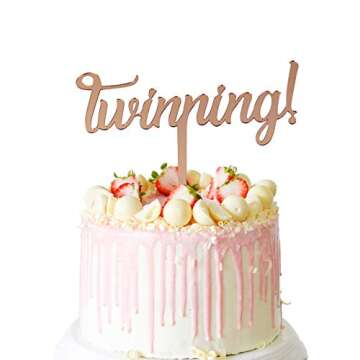 Rose Gold Twinning Cake Topper Oh Babies Cake Topper, Twins Cake Topper, Oh Baby Cake Topper, Twins Baby Shower Decor, Twin Birthday Cake Topper