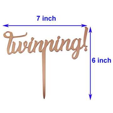 Rose Gold Twinning Cake Topper Oh Babies Cake Topper, Twins Cake Topper, Oh Baby Cake Topper, Twins Baby Shower Decor, Twin Birthday Cake Topper