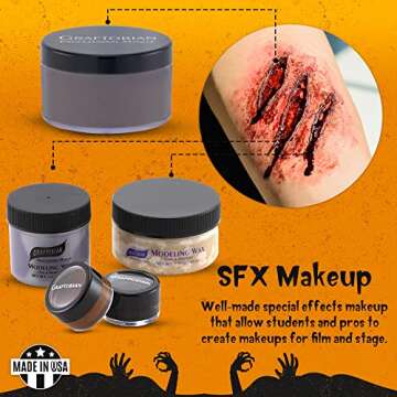 Graftobian Special FX Trauma Pro SFX Makeup Kit - Professional Makeup Kit for Halloween, Cosplay, an...