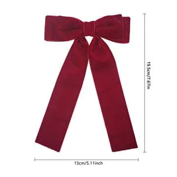 Dohia Velvet Bows Hair Clip - Stylish Hair Accessories for All Ages