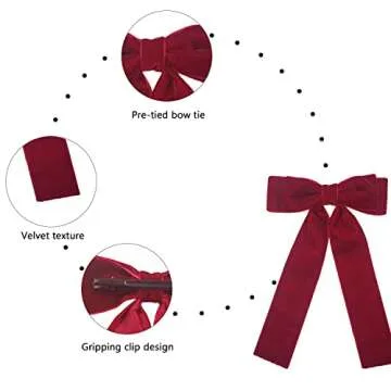 Elegant Dohia Velvet Bows Hair Clip for All Occasions