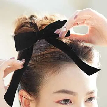 Elegant Dohia Velvet Bows Hair Clip for All Occasions