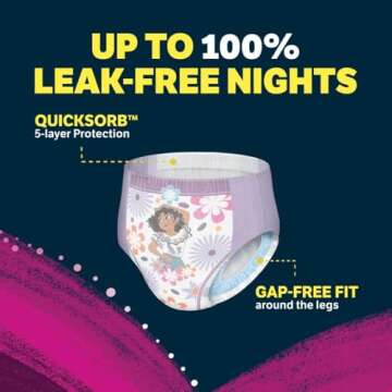 Goodnites Nighttime Bedwetting Underwear for Girls S/M