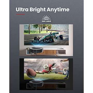 NEBULA 4K Projector, Cosmos Max 4K UHD TV Home Theater/Entertainment Projector, Android TV 9.0 with 5000+ Apps, Dolby Digital Plus, 360 ° of True 3D Audio, HDR10, HLG