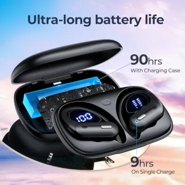 Active Noise Cancelling Wireless Earbuds for Sports and Gym